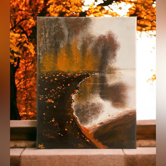 Original Abstract Fall Landscape Painting - Picture 2 of 5